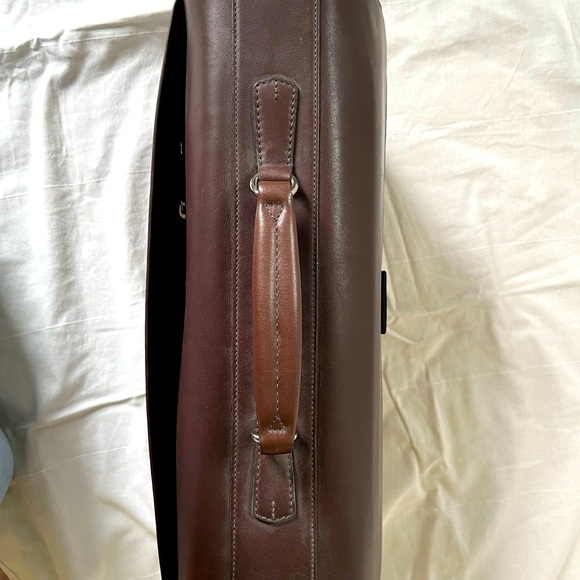 Coach Leather Portfolio Briefcase Mahogany Brown - Picture 12 of 13